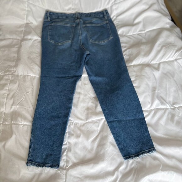 Good American Button Fly Distressed High Rise Skinny Jeans (Plus Size 16/1X) - Picture 8 of 9